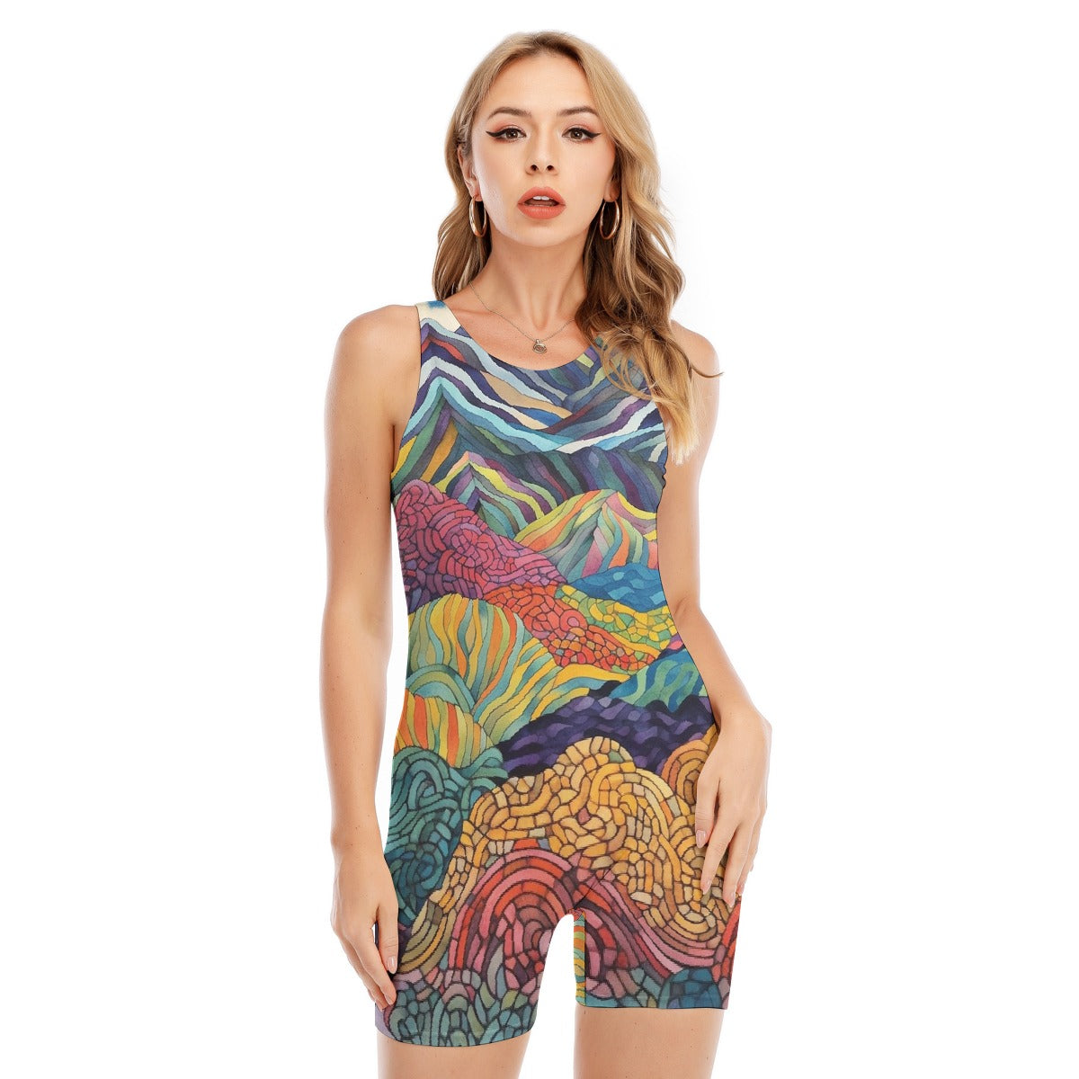 All-Over Print Women's Sleeveless One-piece Swimsuit
