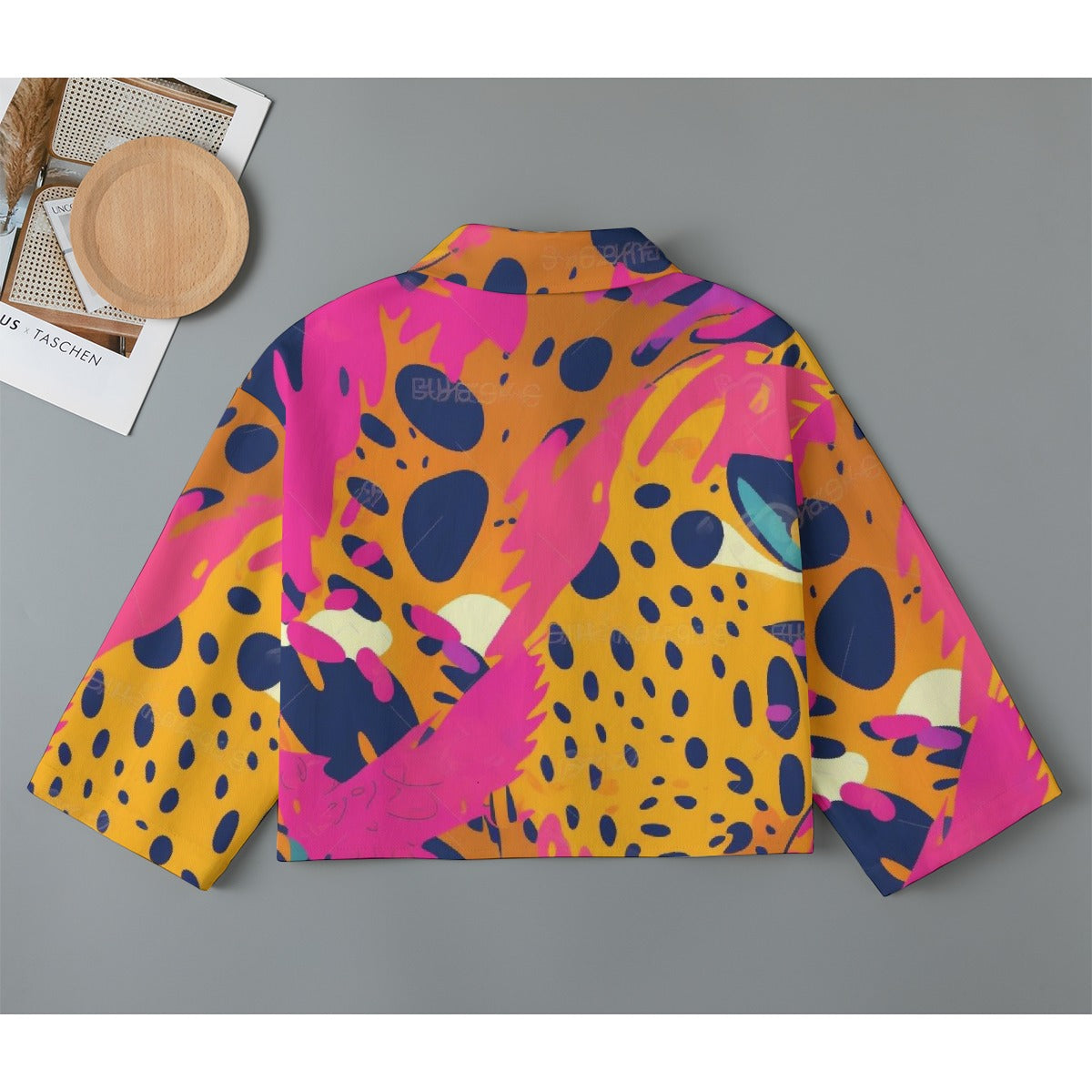 All-Over Print Women's Cropped Jacket | 245GSM Cotton