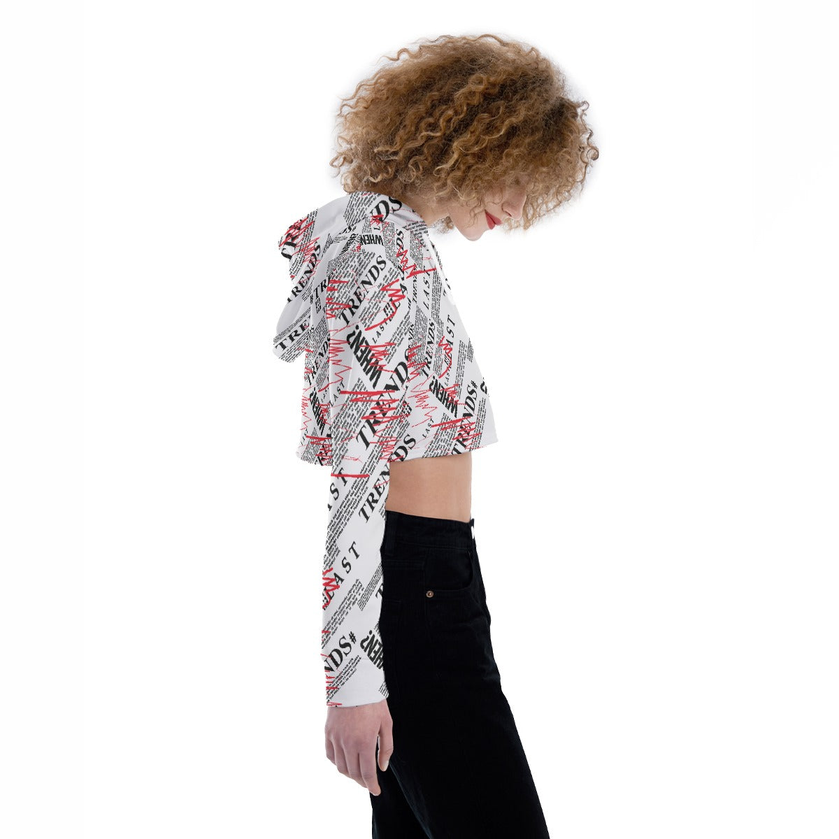 All-Over Print Women's Crop Top Hoodie
