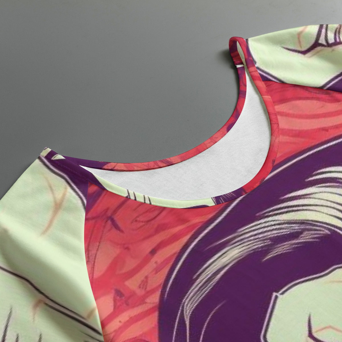 All-Over Print Women's Round Neck T-shirt With Raglan Sleeve