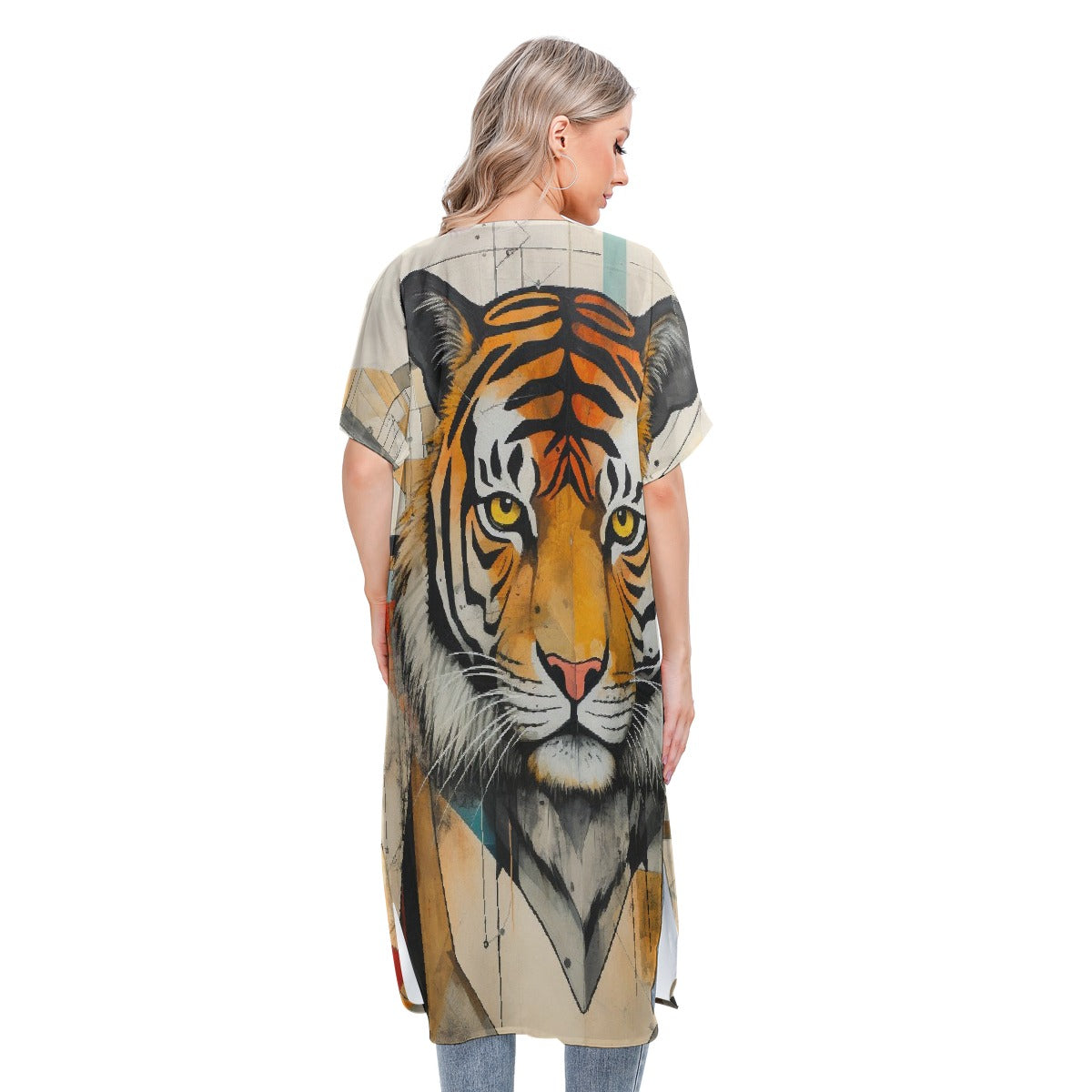 All-Over Print Women's Short Sleeve Cardigan