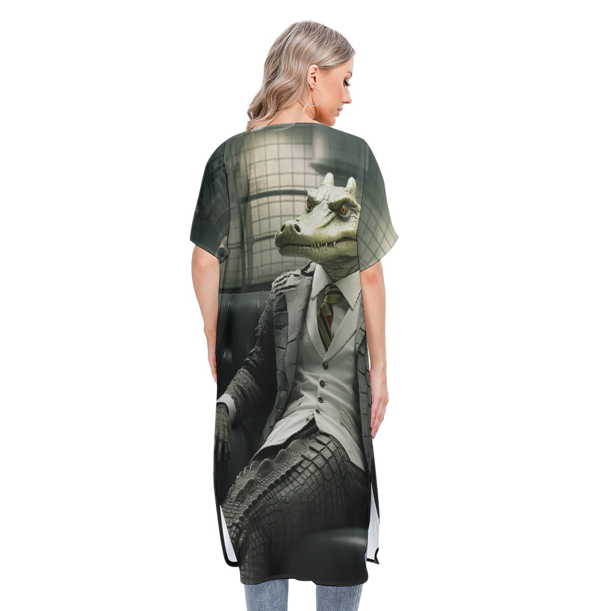 All-Over Print Women's Short Sleeve Cardigan