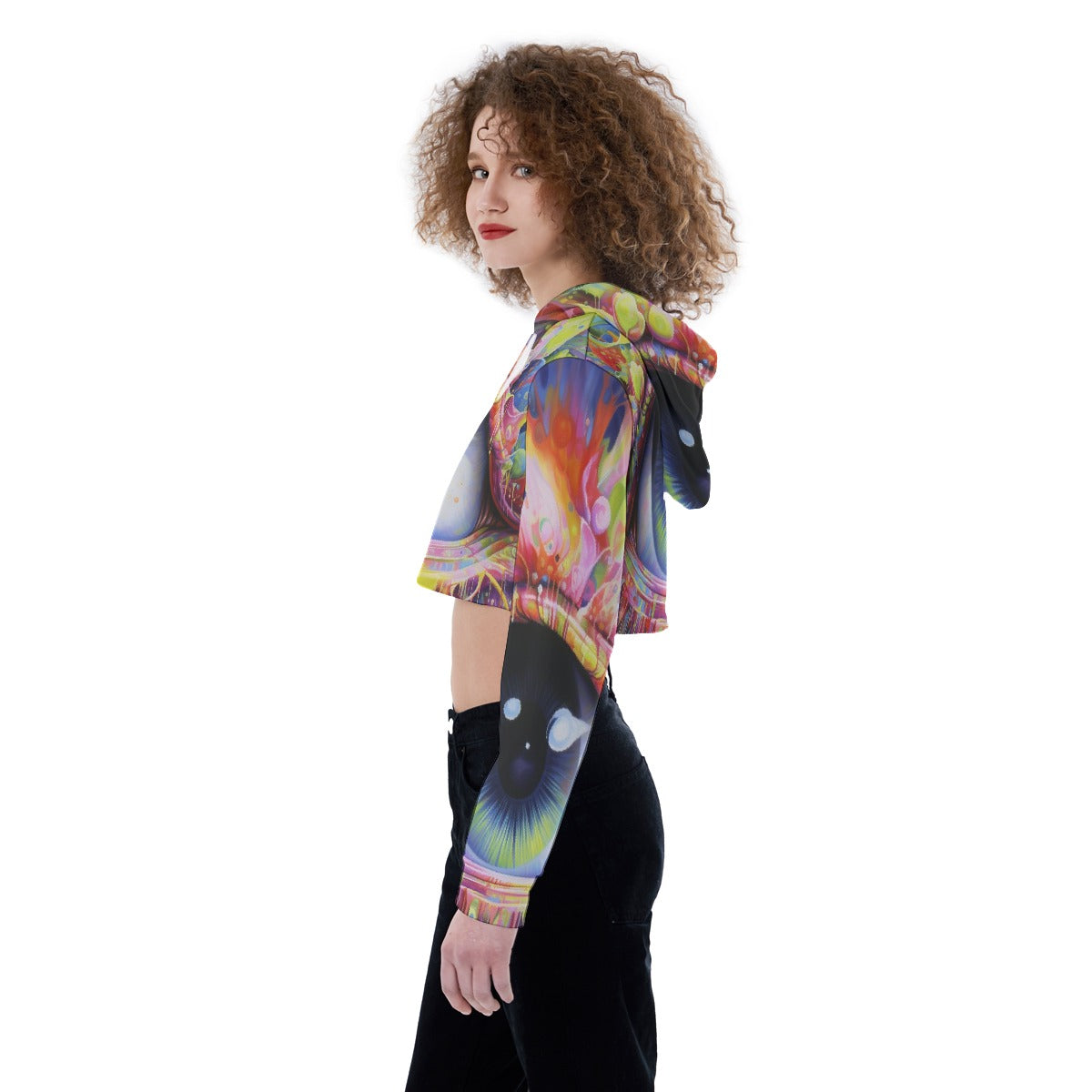 All-Over Print Women's Crop Top Hoodie