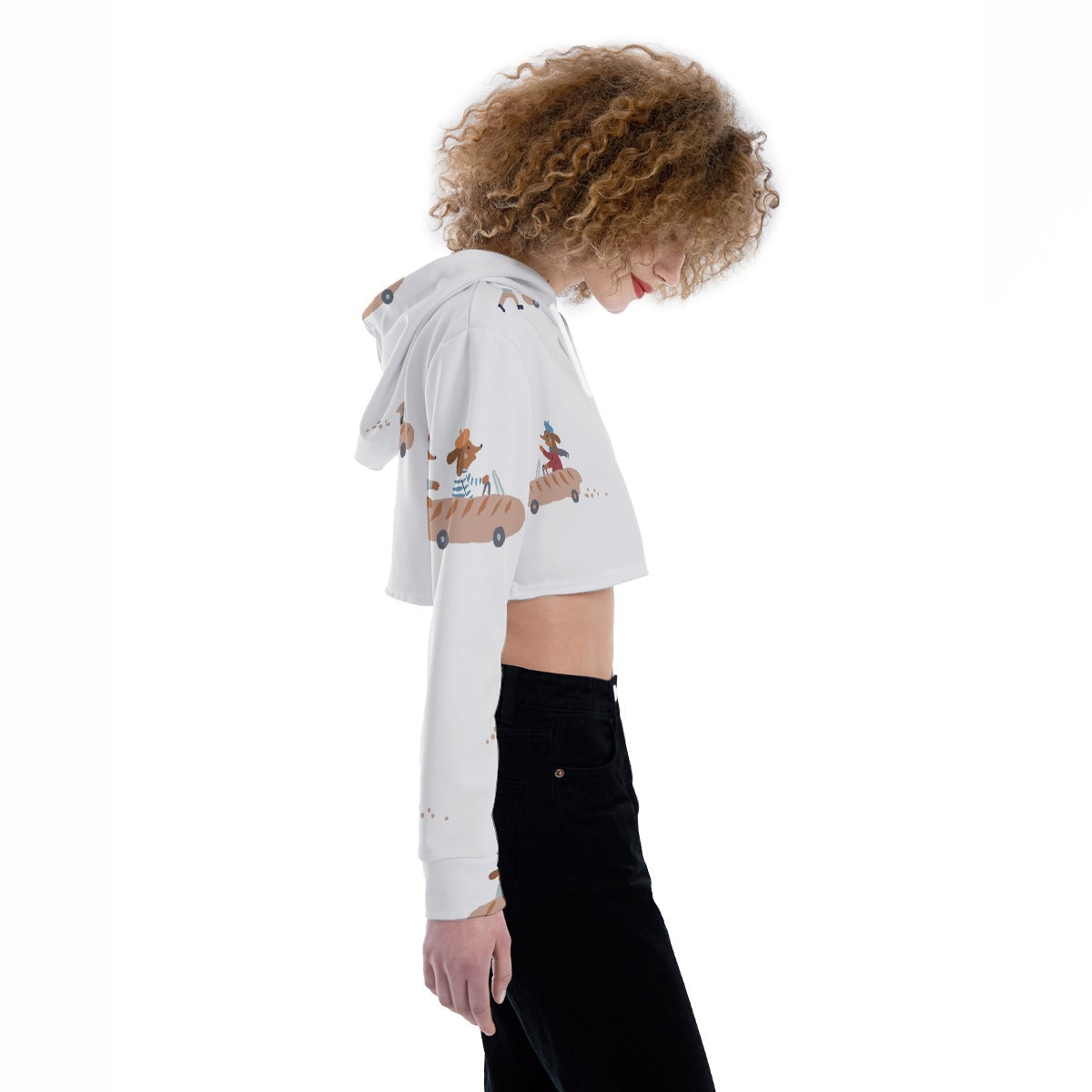 All-Over Print Women's Crop Top Hoodie
