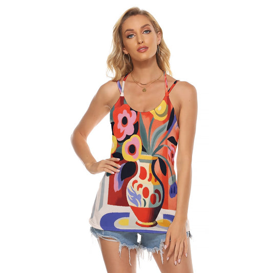 All-Over Print Women's Halter Top With Backless