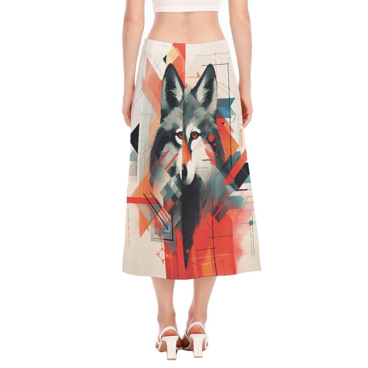 All-Over Print Women's High Slit Long Skirt