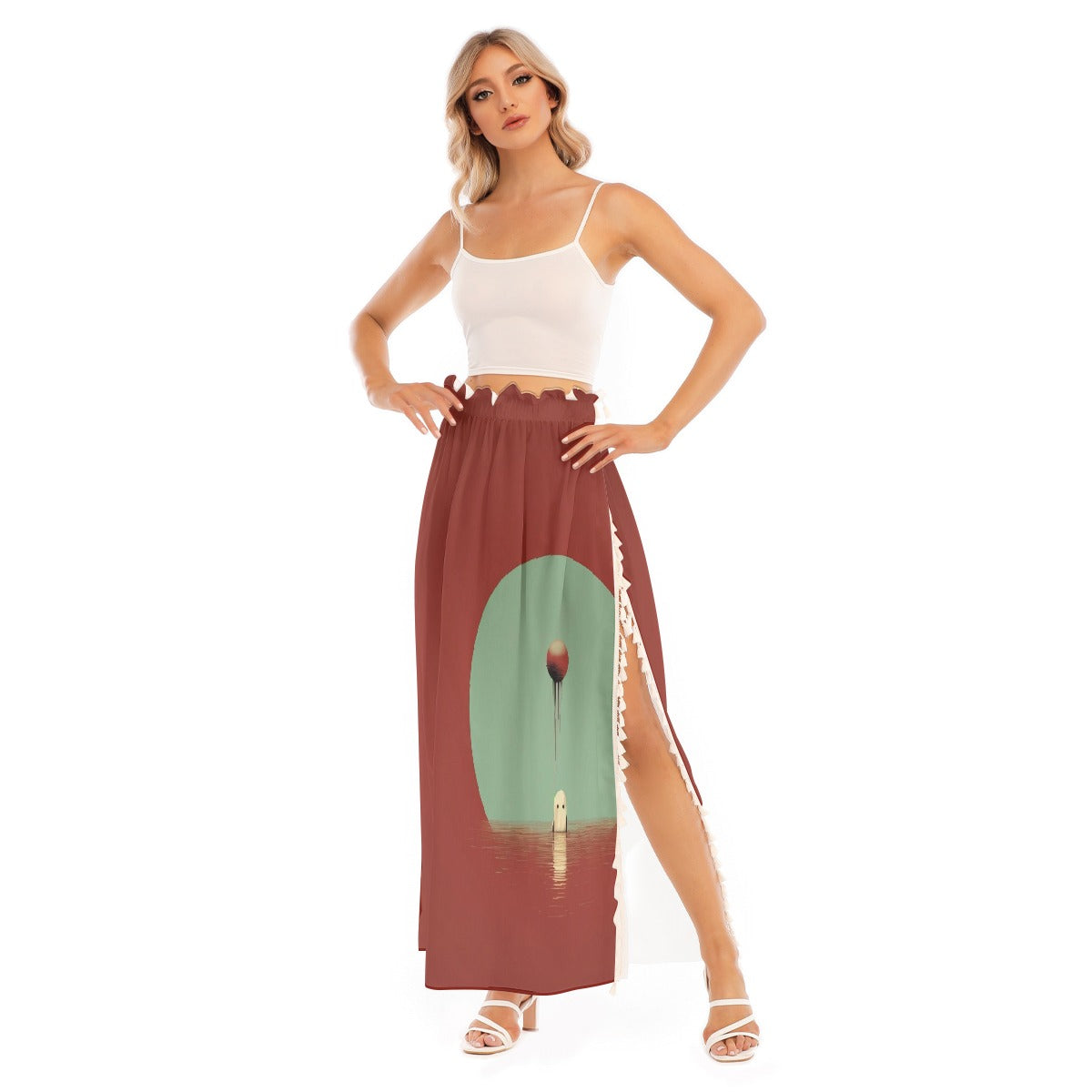 All-Over Print Women's Side Split Skirt