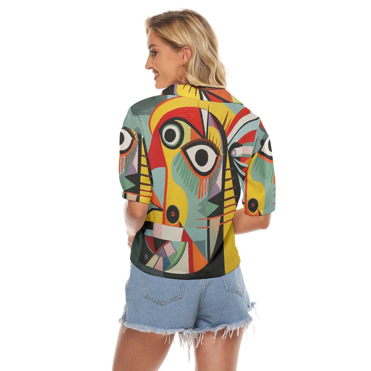 All-Over Print Women's V-neck Shirts