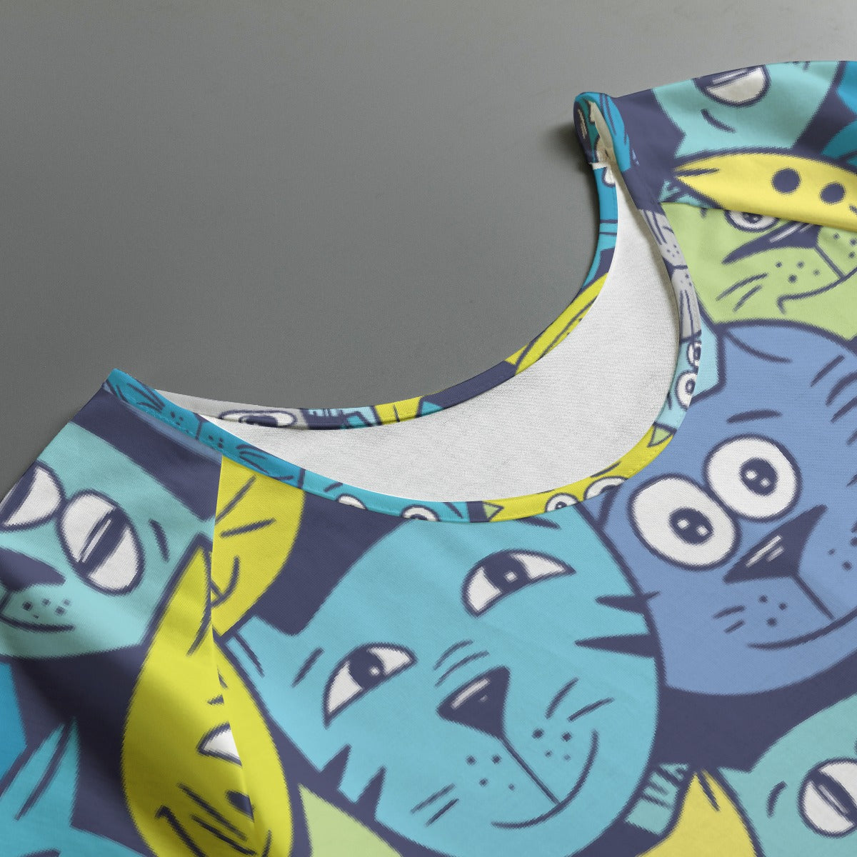 All-Over Print Women's Round Neck T-shirt With Raglan Sleeve
