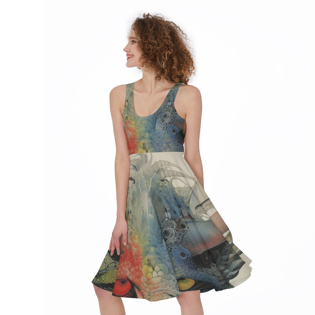 All-Over Print Women's Sleeveless Dress