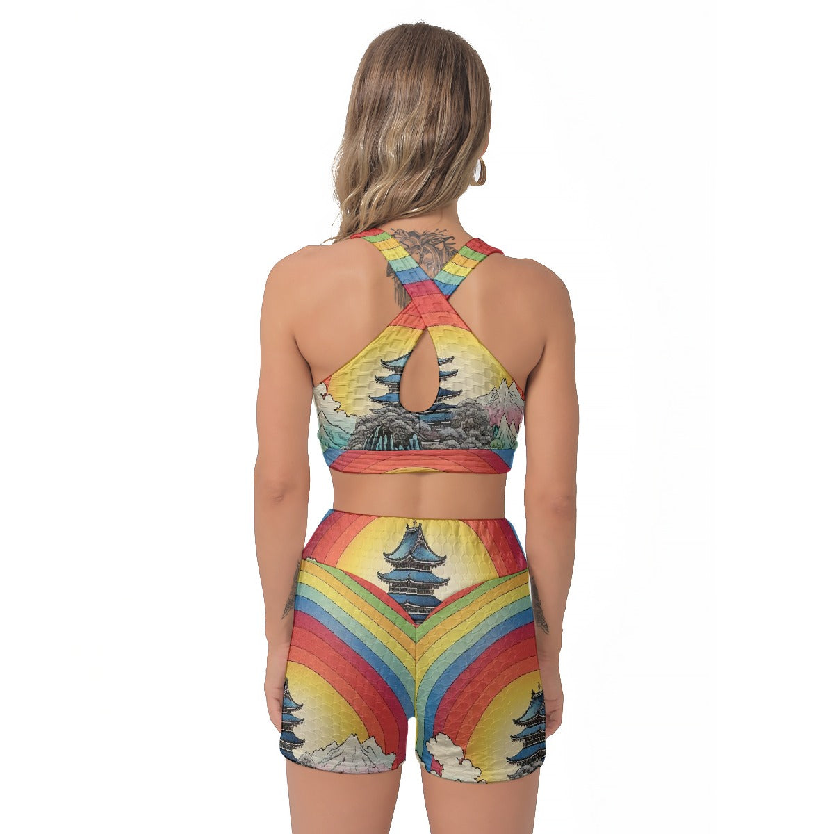 All-Over Print Women's Sports Bra Suit