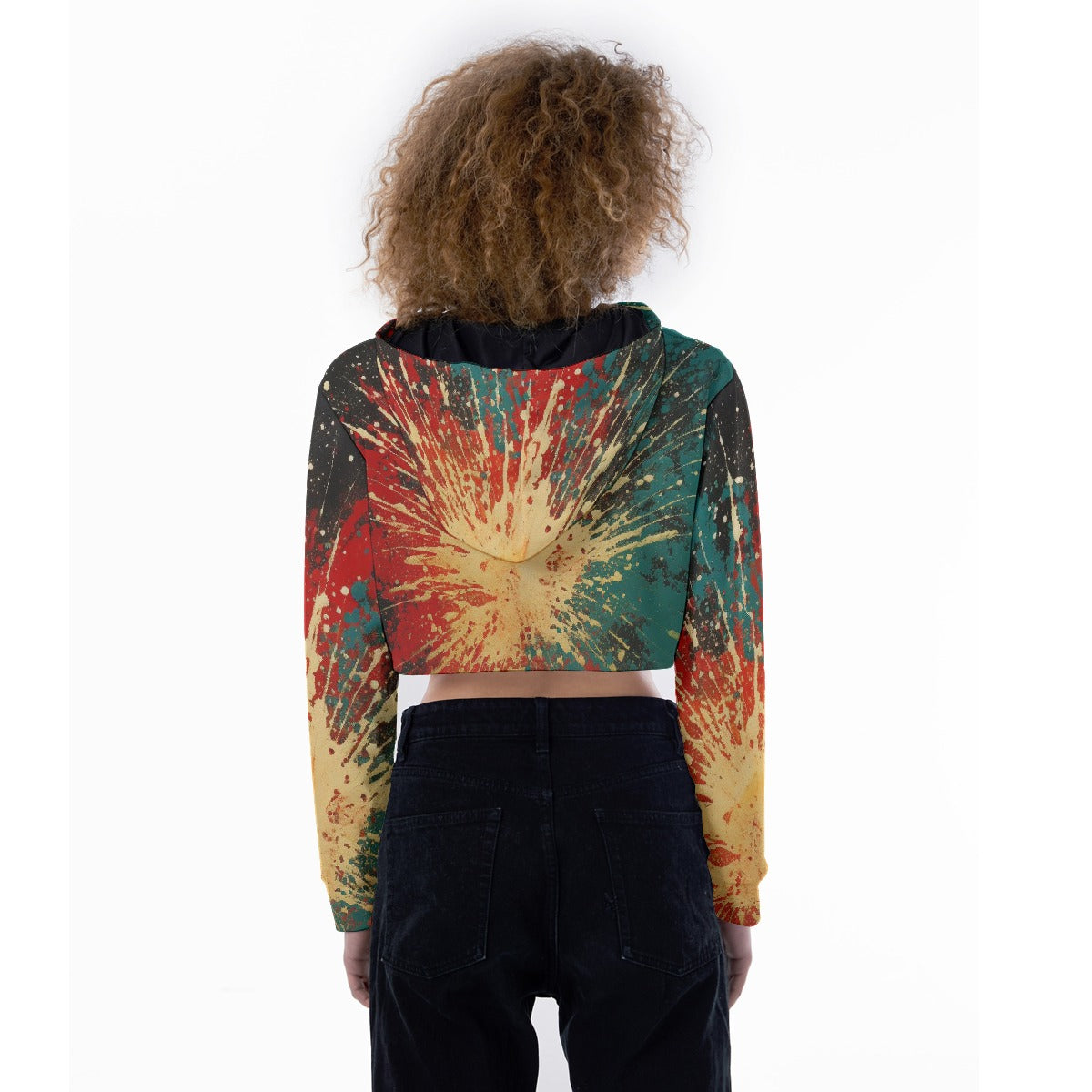 All-Over Print Women's Crop Top Hoodie