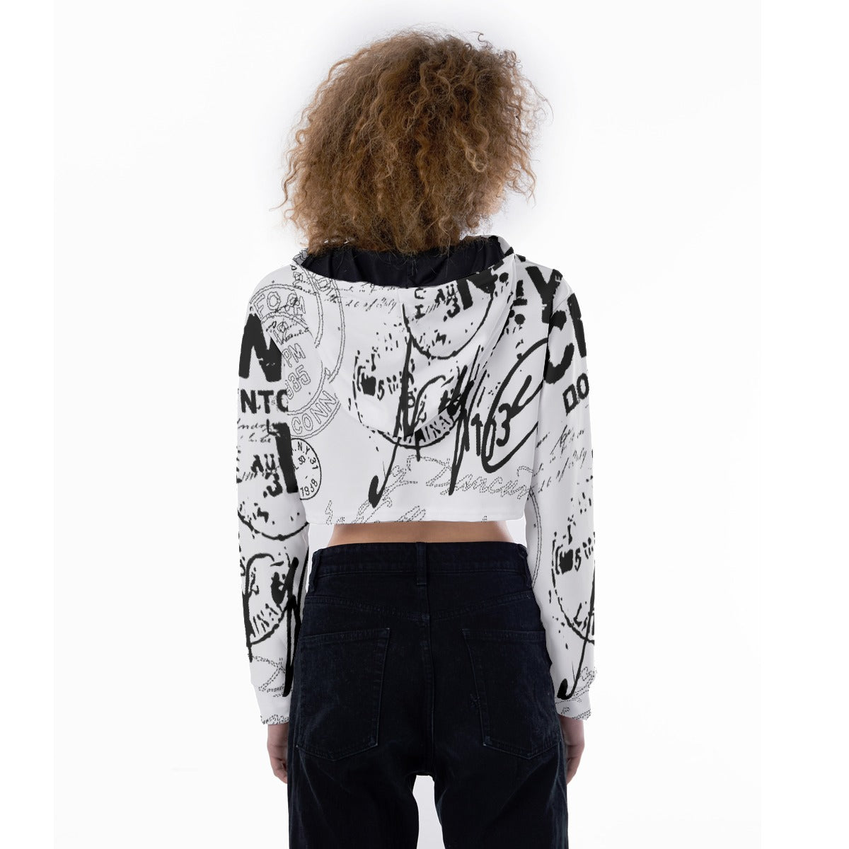 All-Over Print Women's Crop Top Hoodie