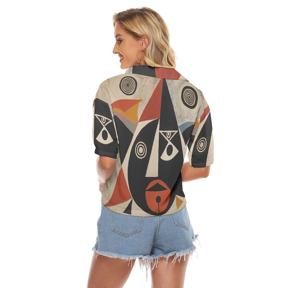 All-Over Print Women's V-neck Shirts