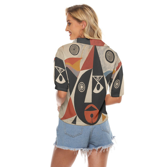 All-Over Print Women's V-neck Shirts