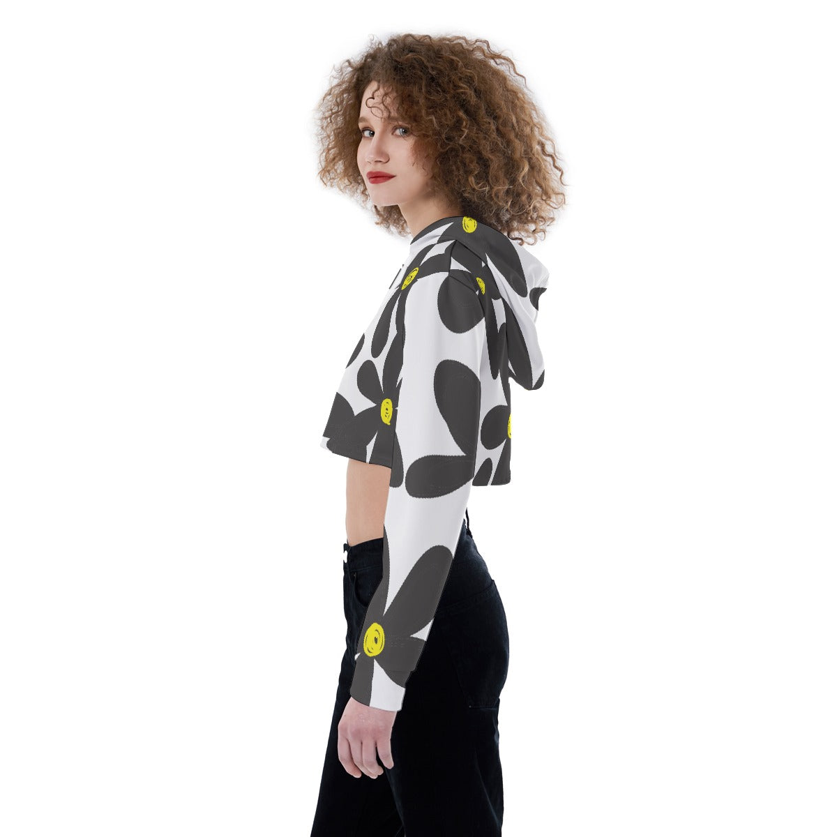 All-Over Print Women's Crop Top Hoodie