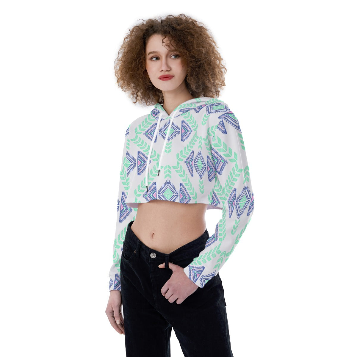 All-Over Print Women's Crop Top Hoodie