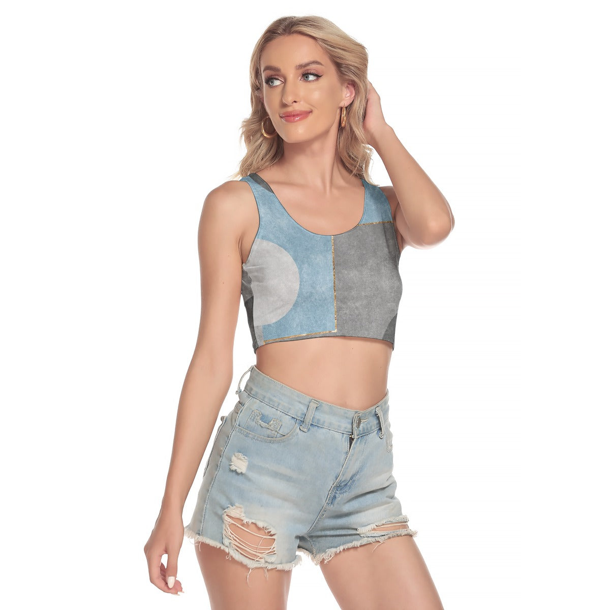 All-Over Print Women's Sport Crop Tank Top