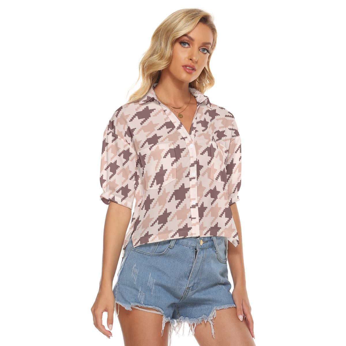 All-Over Print Women's V-neck Shirts