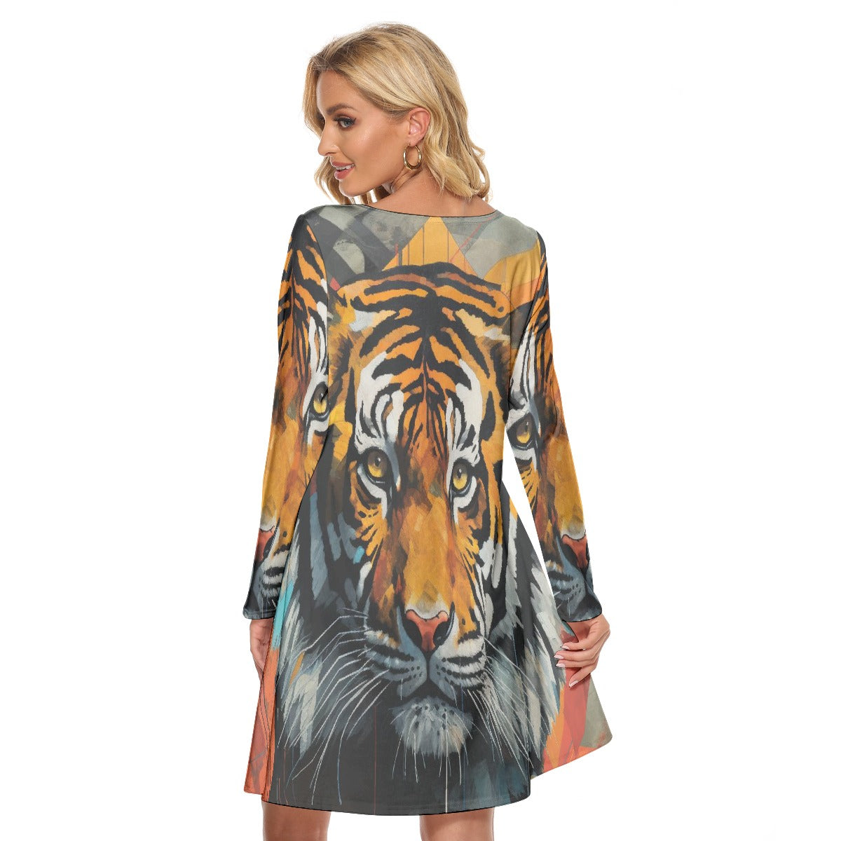 All-Over Print Women's Crew Neck Dress