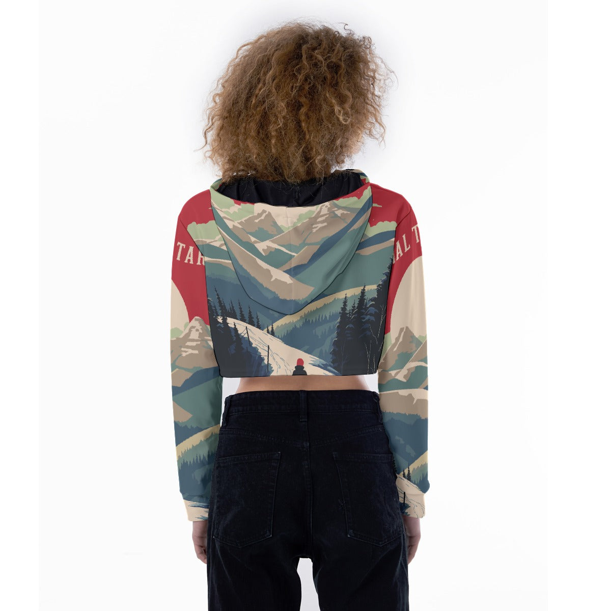 All-Over Print Women's Crop Top Hoodie