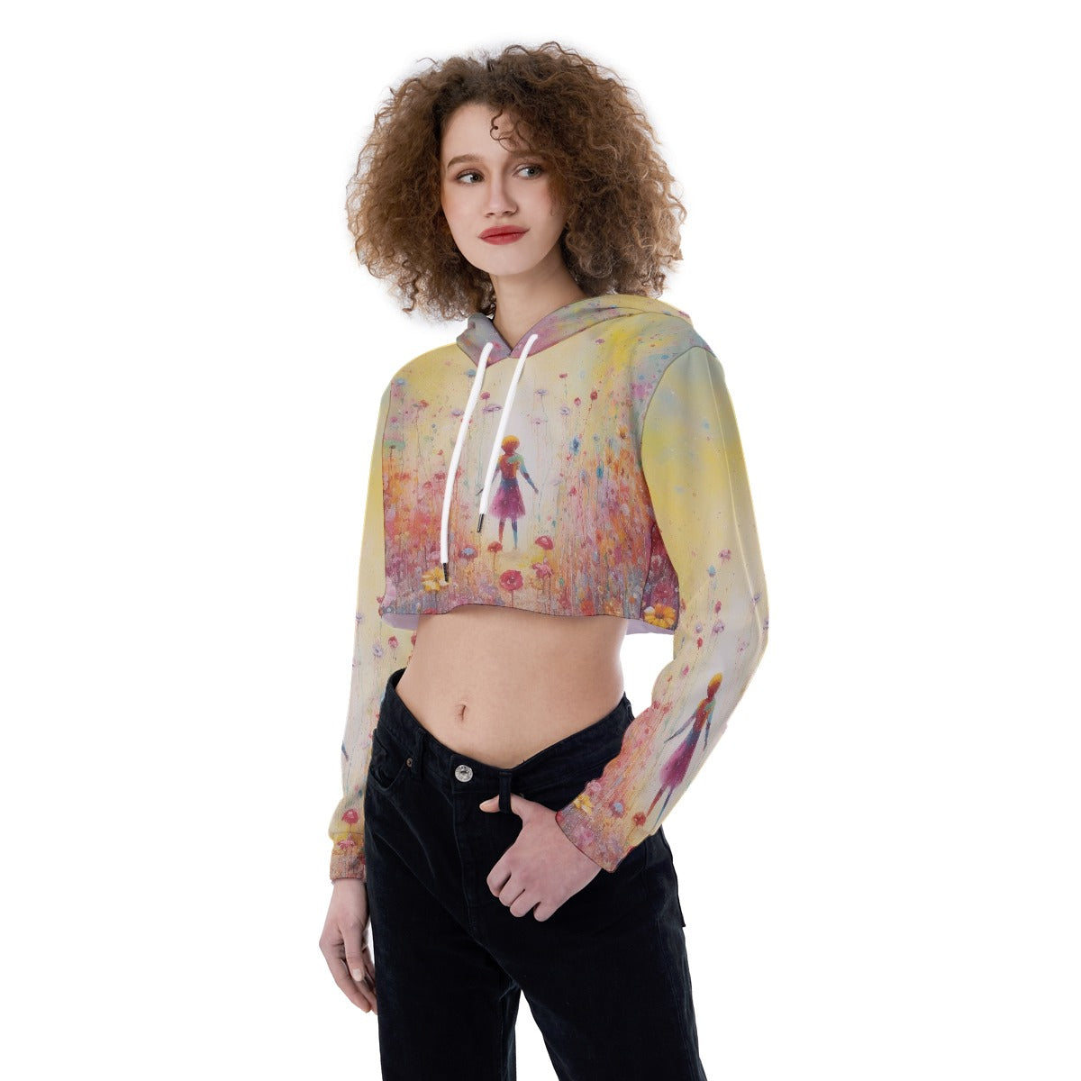 All-Over Print Women's Crop Top Hoodie