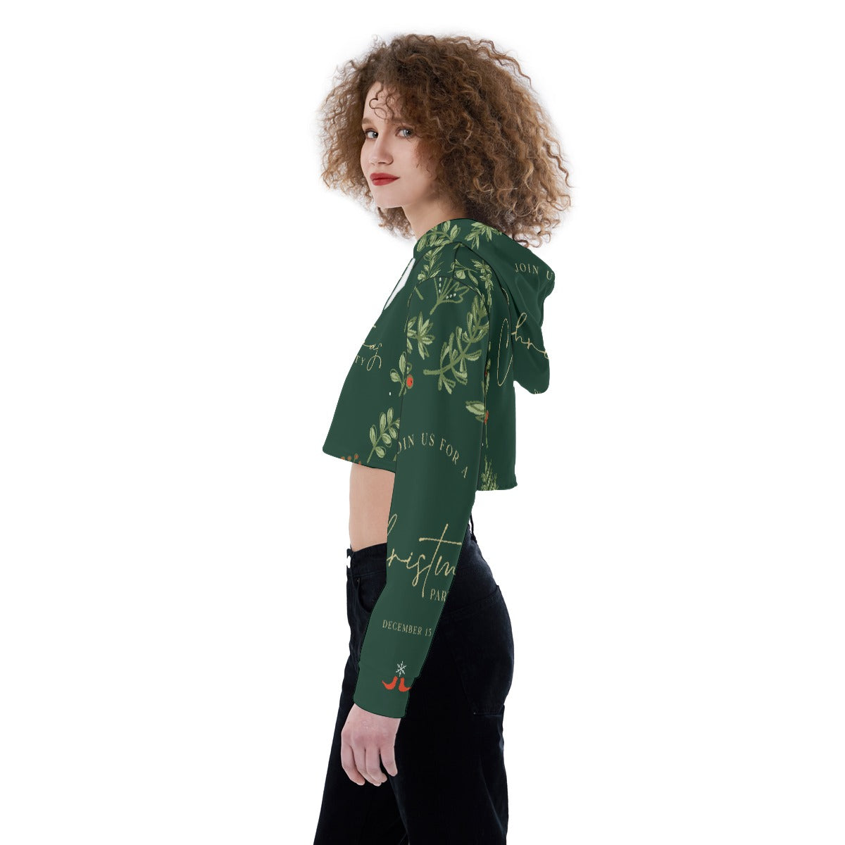 All-Over Print Women's Crop Top Hoodie