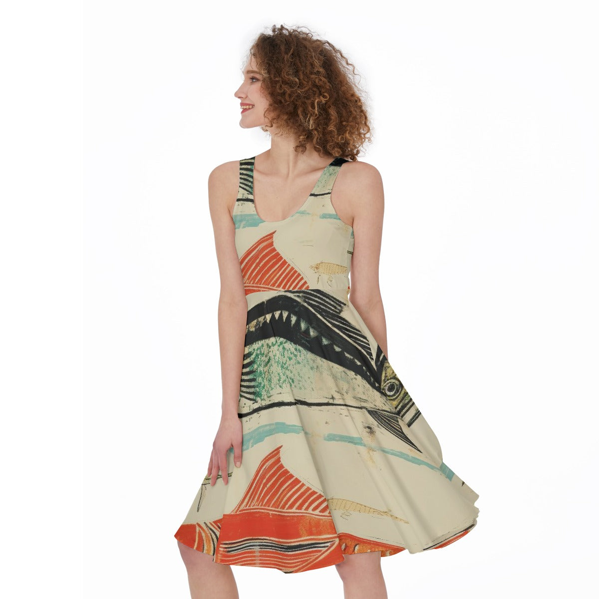 All-Over Print Women's Sleeveless Dress