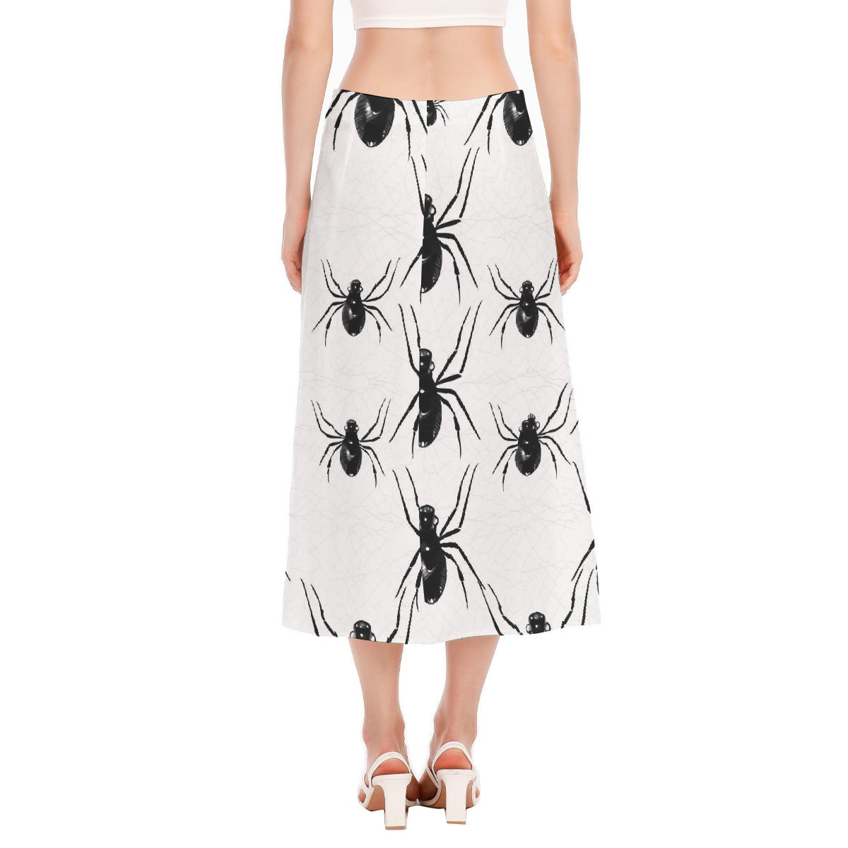 All-Over Print Women's High Slit Long Skirt