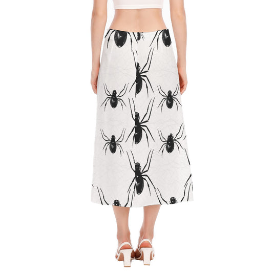 All-Over Print Women's High Slit Long Skirt