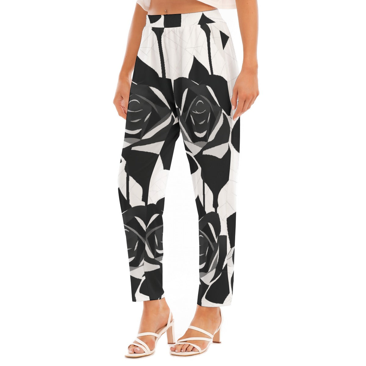 All-Over Print Women's Loose Straight-leg Pants