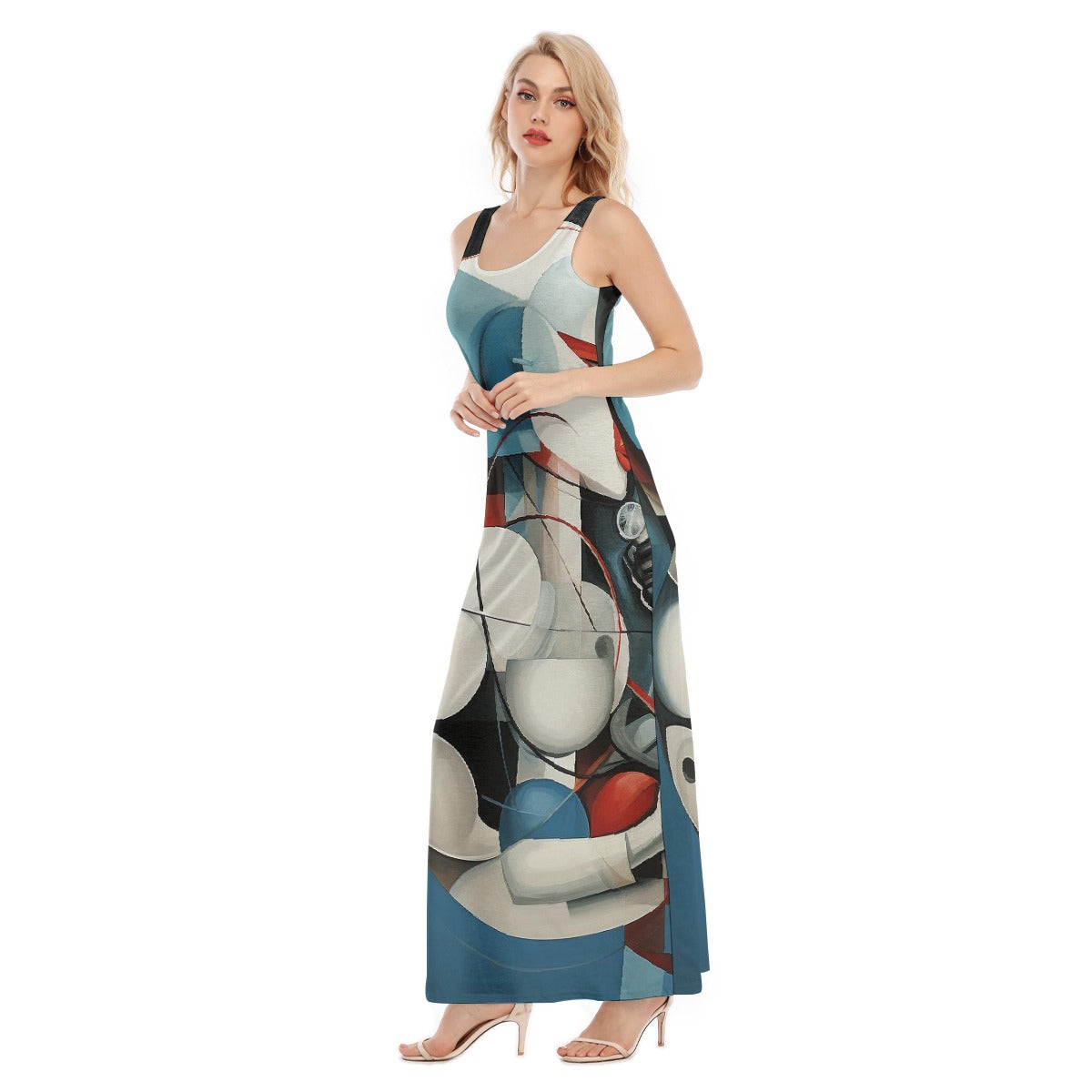 All-Over Print Women's Vest Dress | Length To Ankle