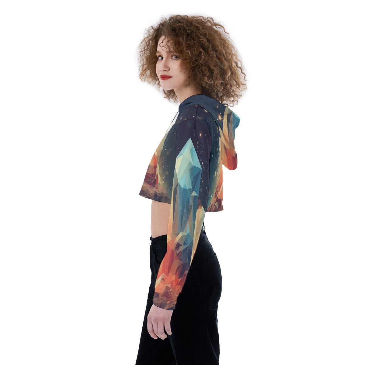 All-Over Print Women's Crop Top Hoodie