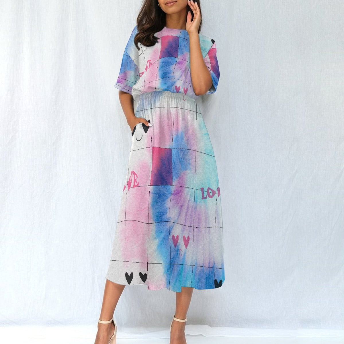 All-Over Print Women's Elastic Waist Dress