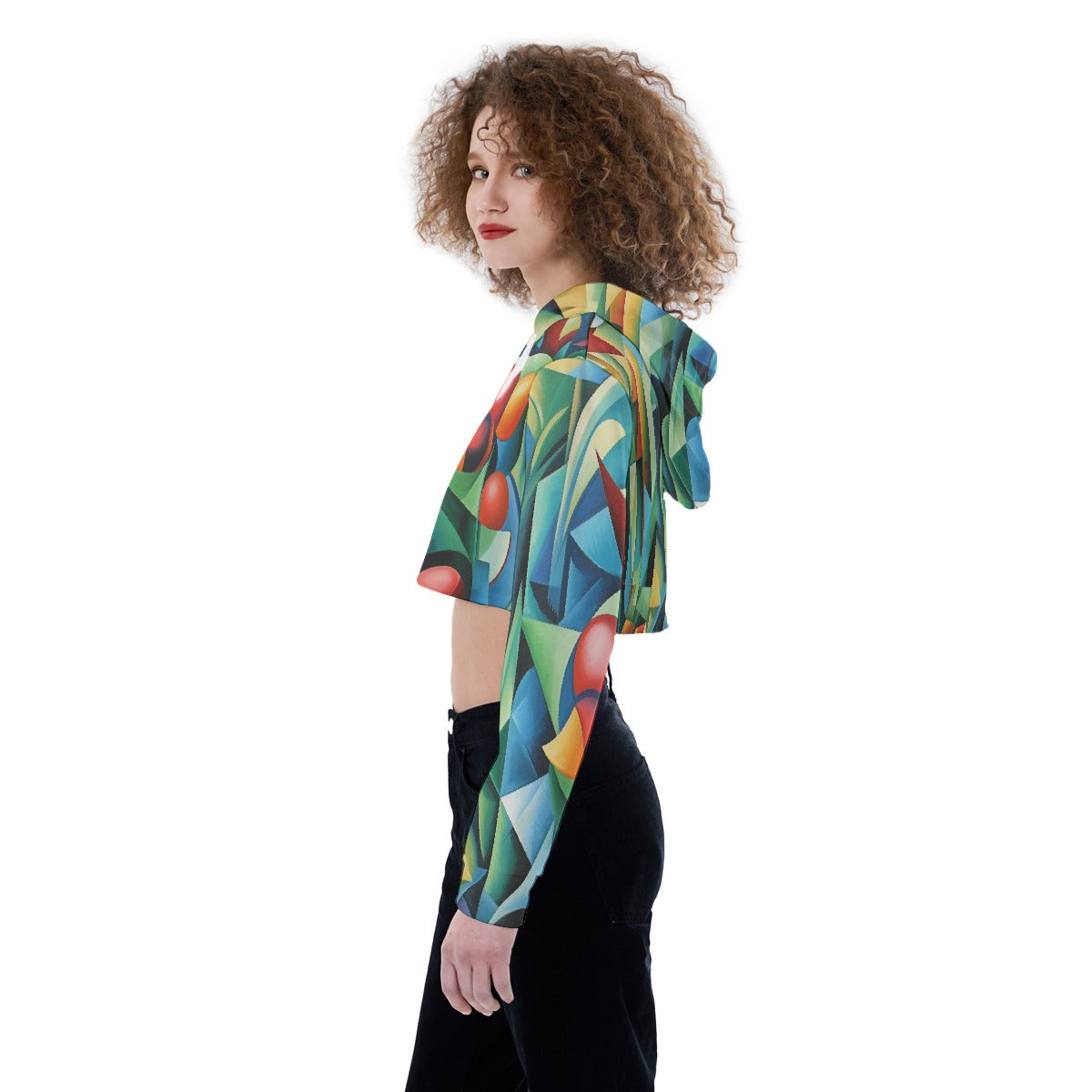 All-Over Print Women's Crop Top Hoodie
