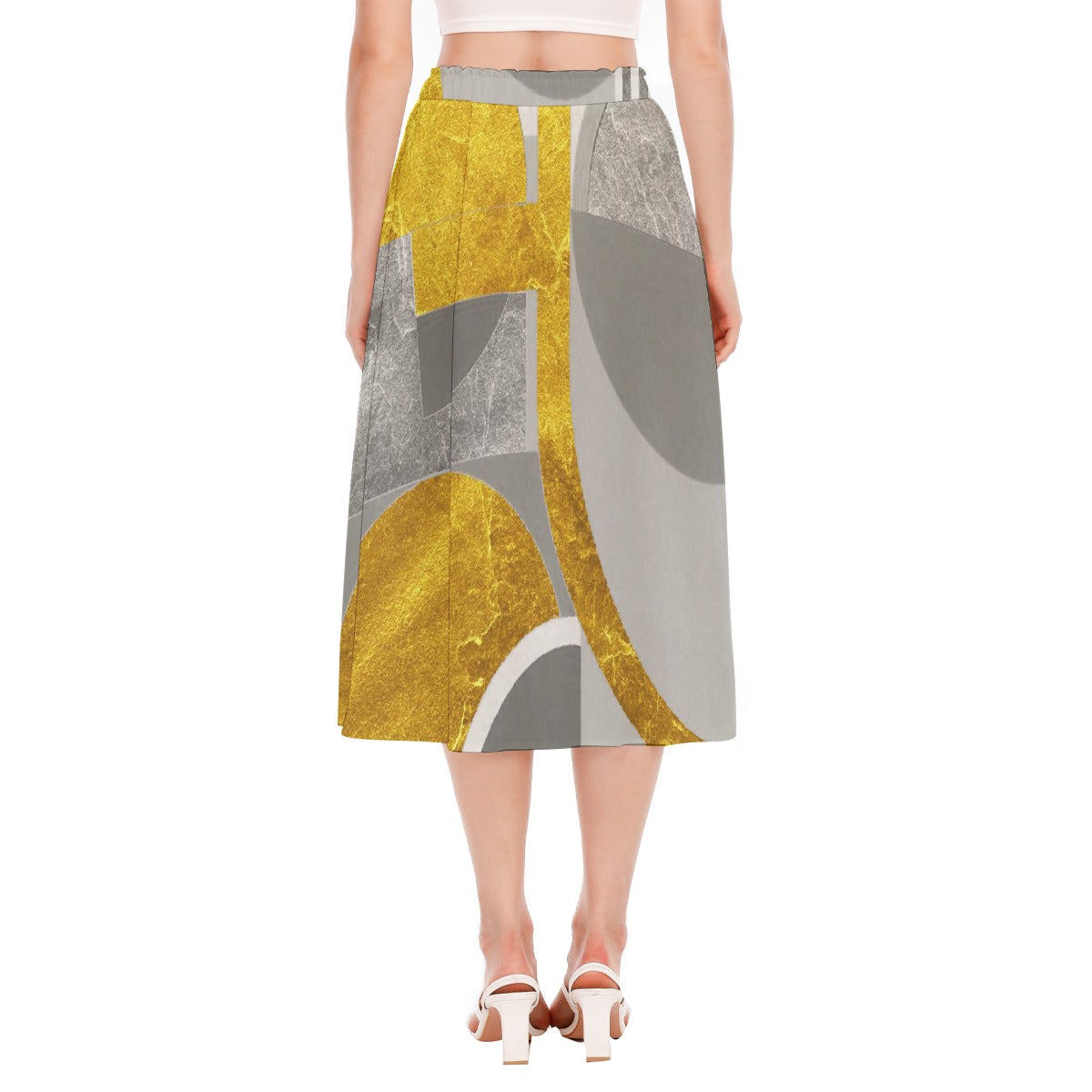 All-Over Print Women's Long Section Chiffon Skirt