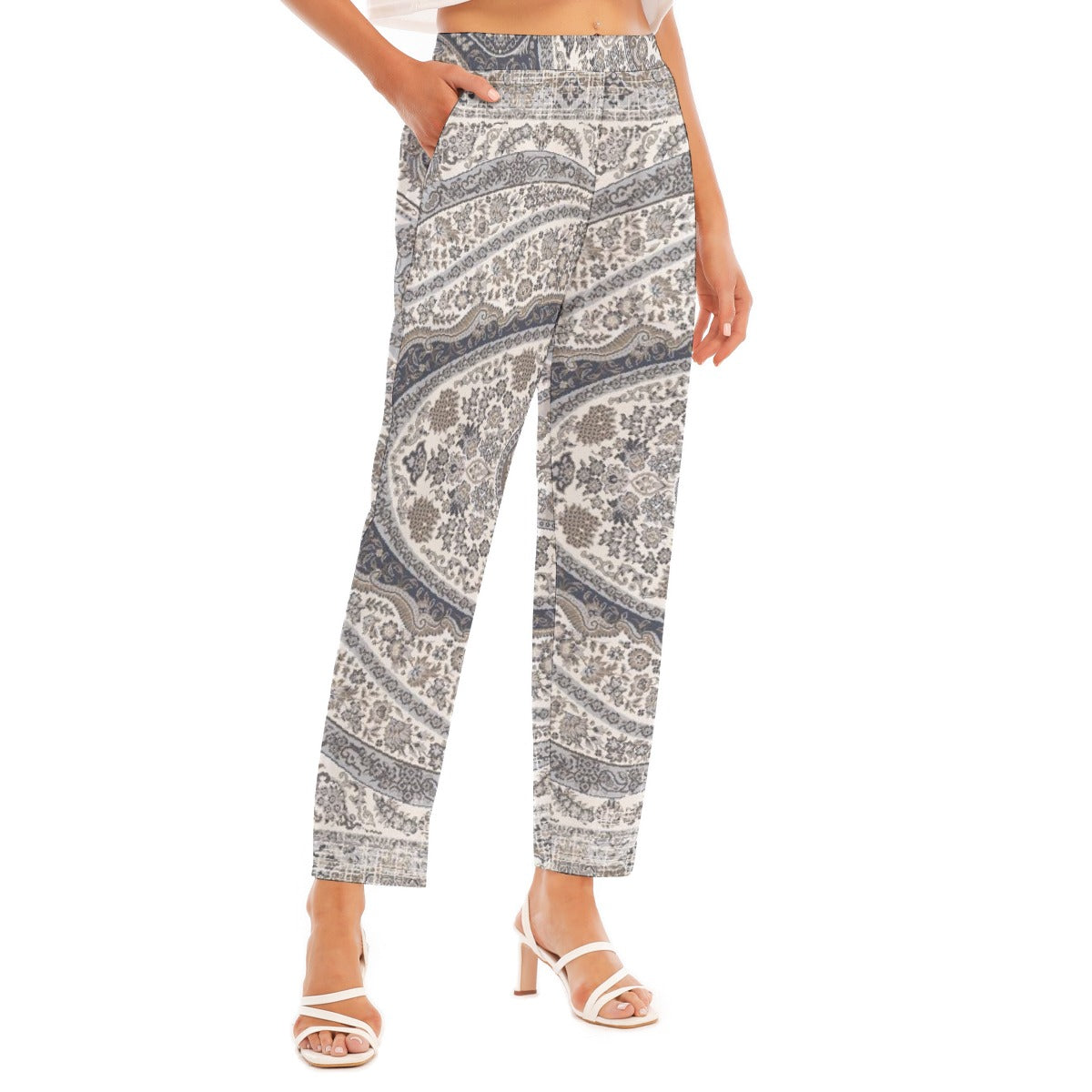 All-Over Print Women's Loose Straight-leg Pants