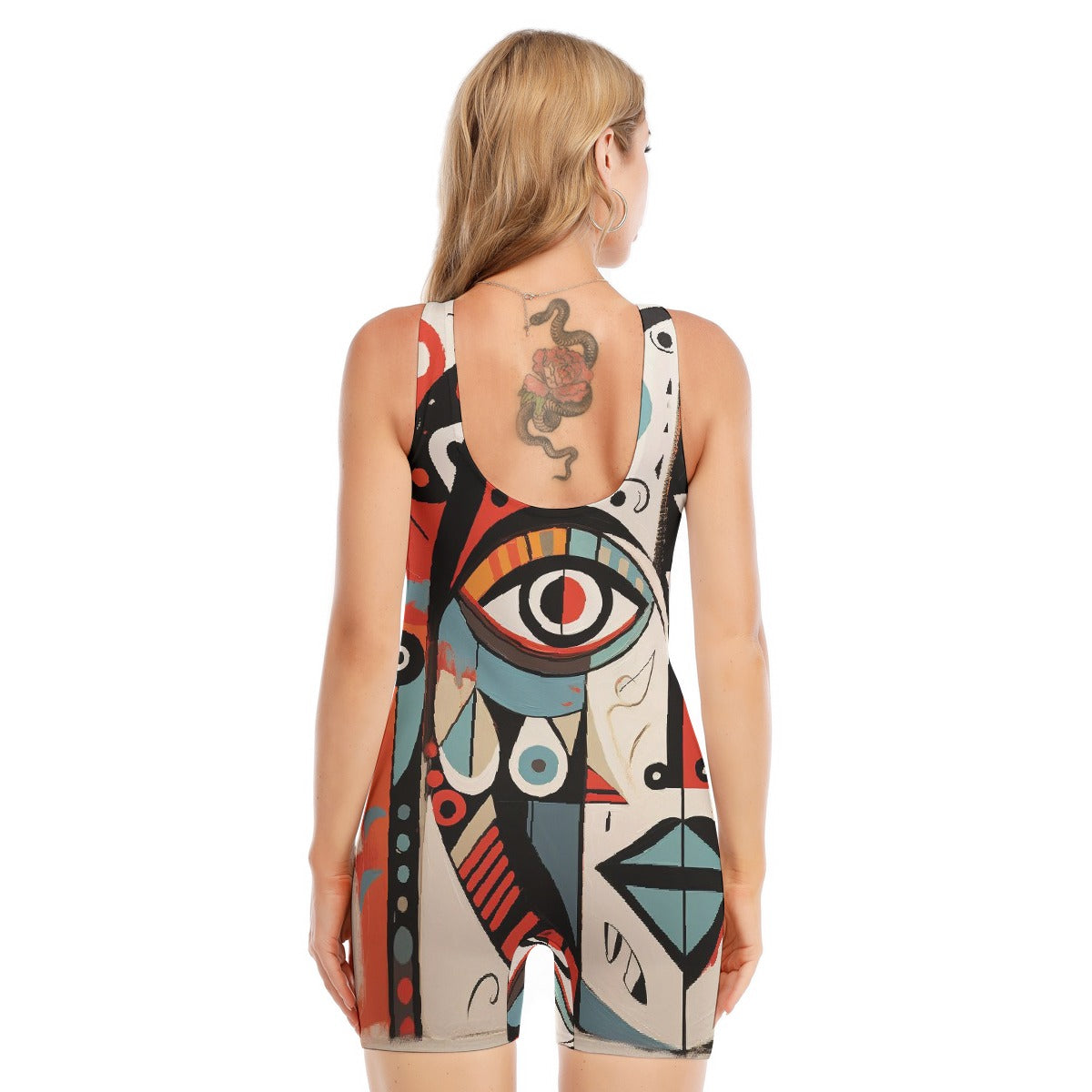All-Over Print Women's Sleeveless One-piece Swimsuit