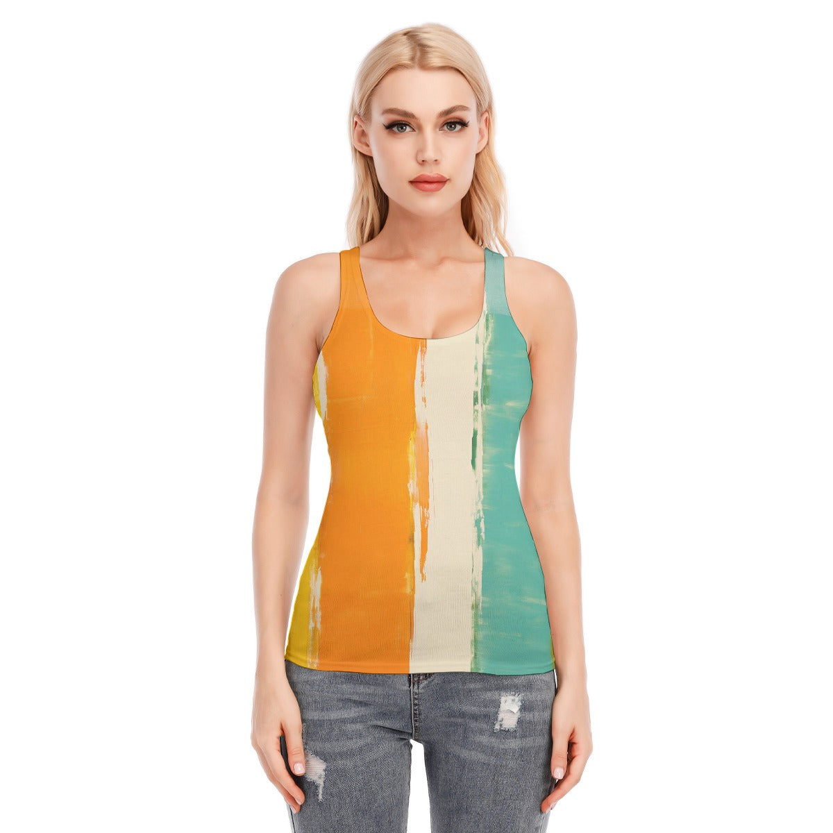 All-Over Print Women's Racer Vest | 190GSM Cotton