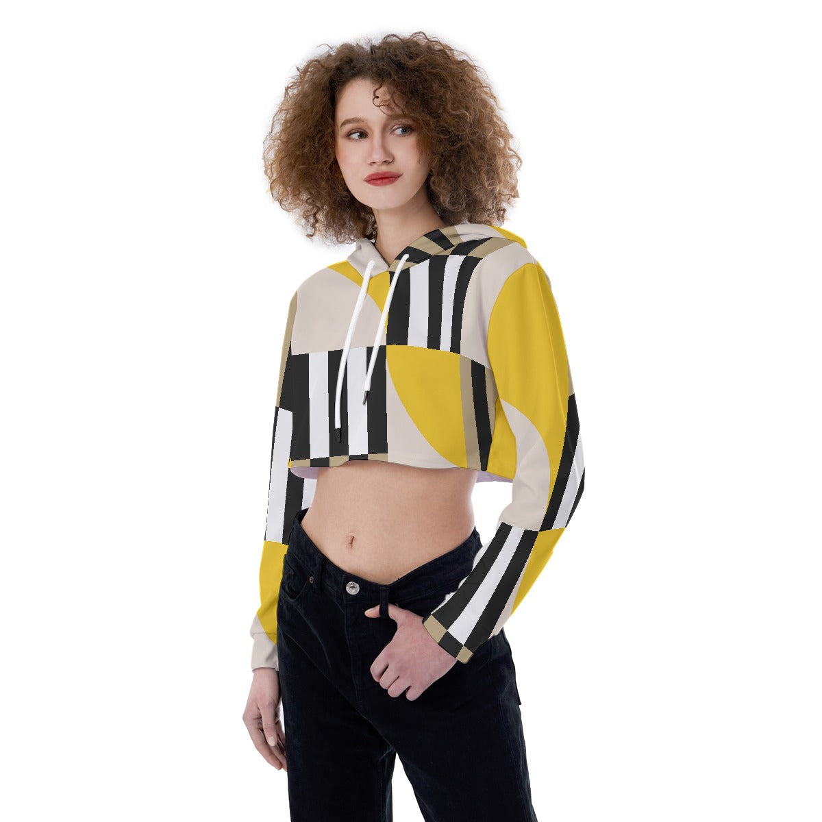 All-Over Print Women's Crop Top Hoodie