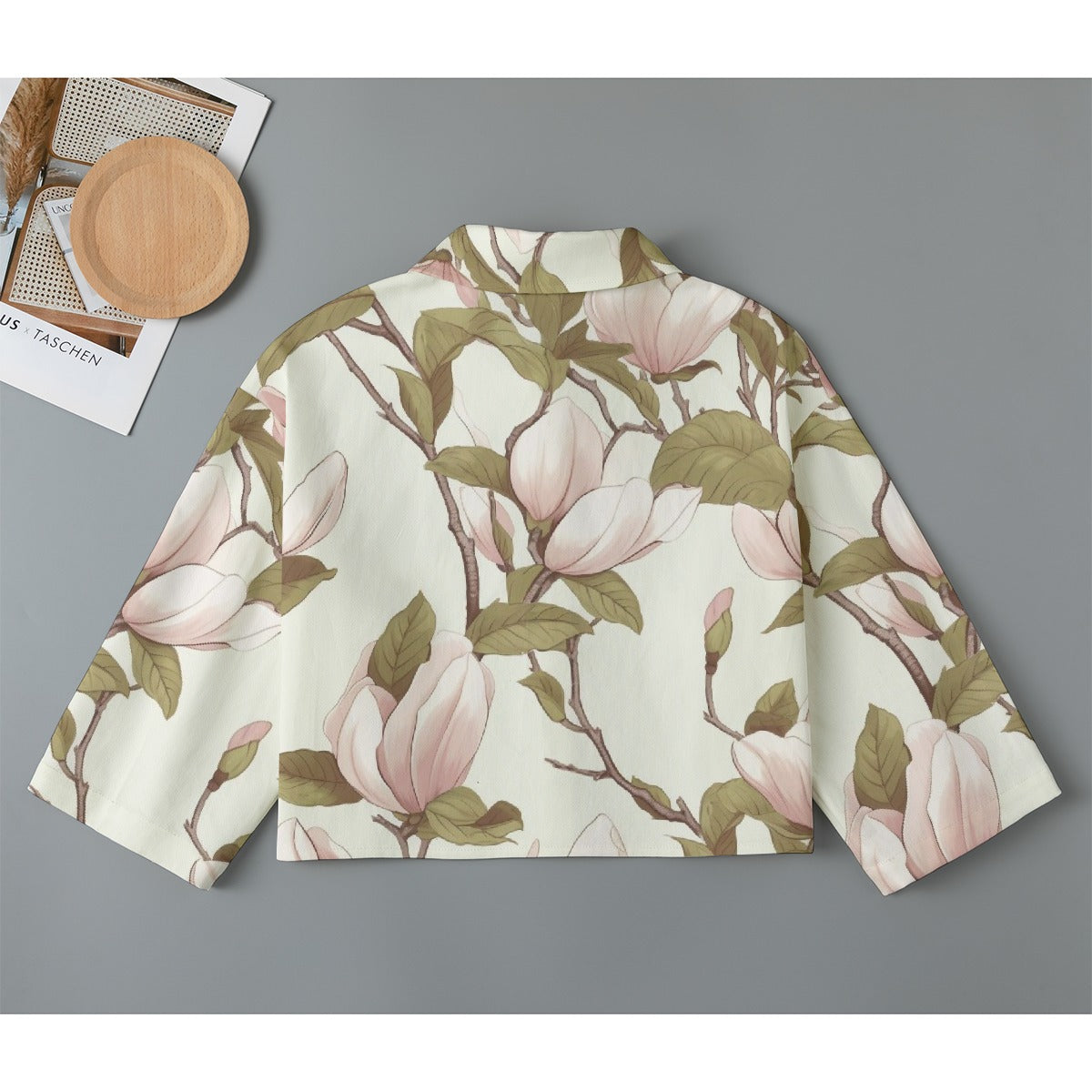 All-Over Print Women's Cropped Jacket | 245GSM Cotton