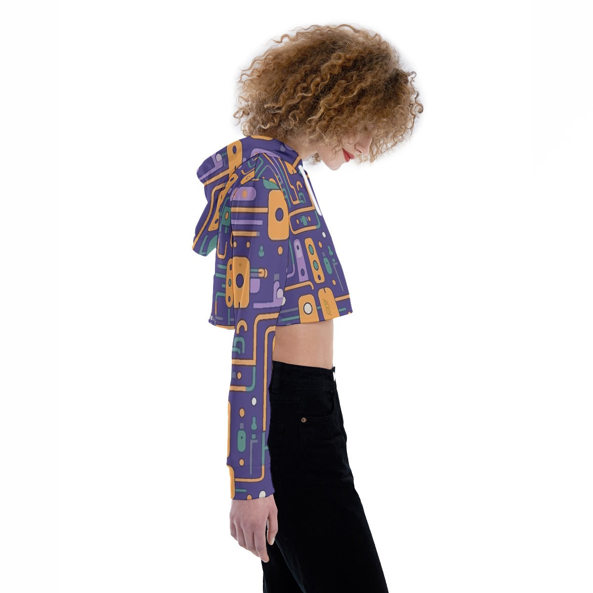 All-Over Print Women's Crop Top Hoodie