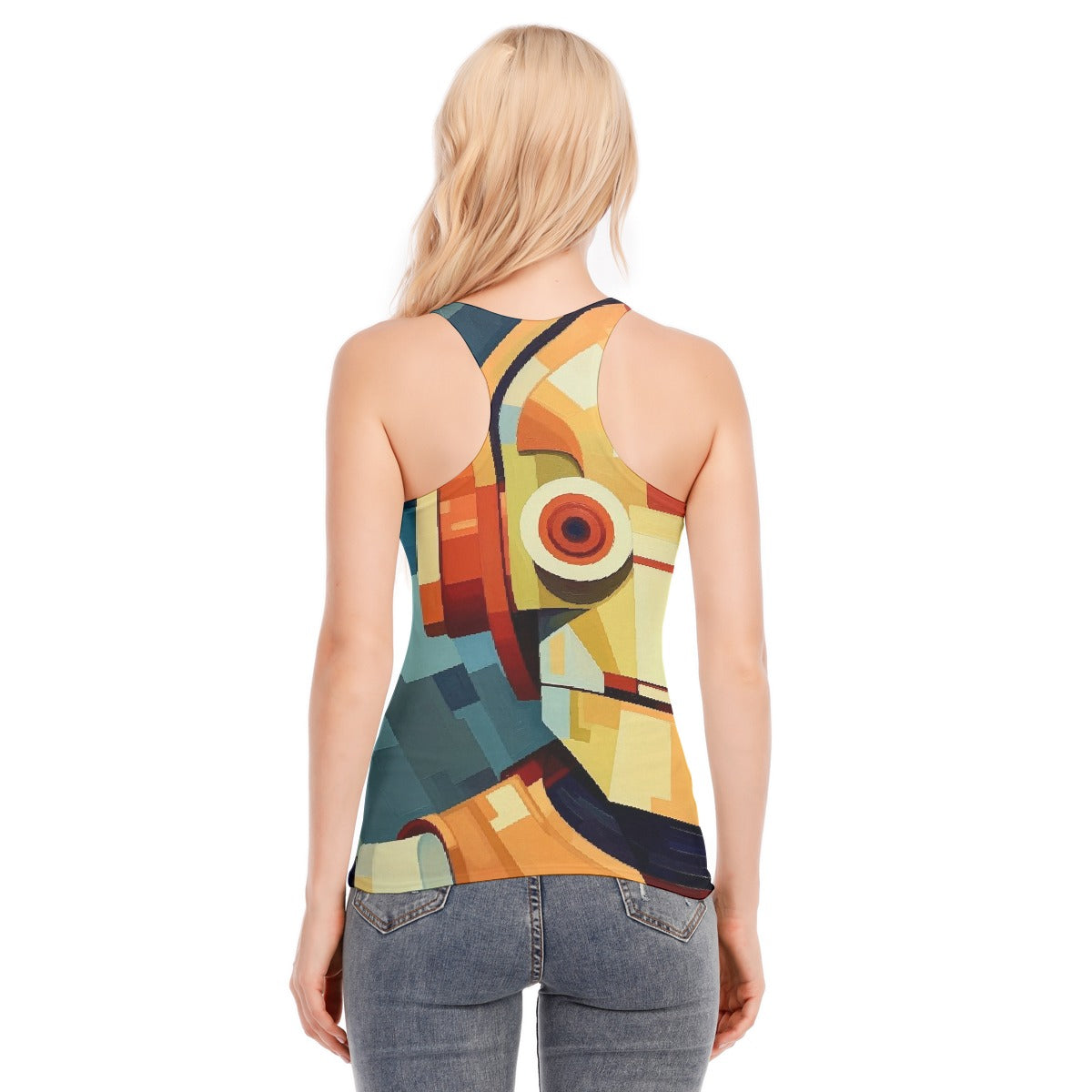 All-Over Print Women's Racer Vest | 190GSM Cotton