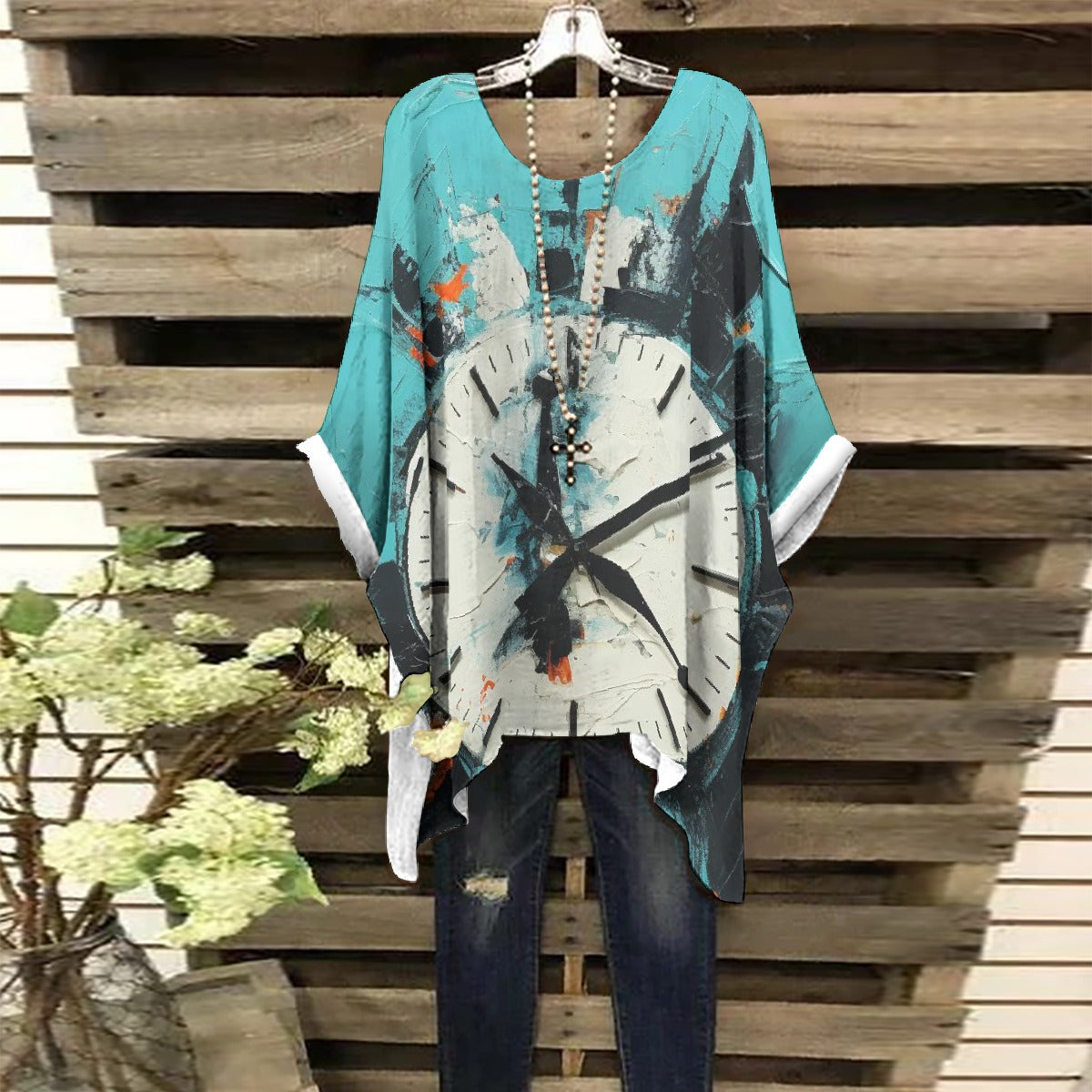 All-Over Print Women's Bat Sleeve Shirt