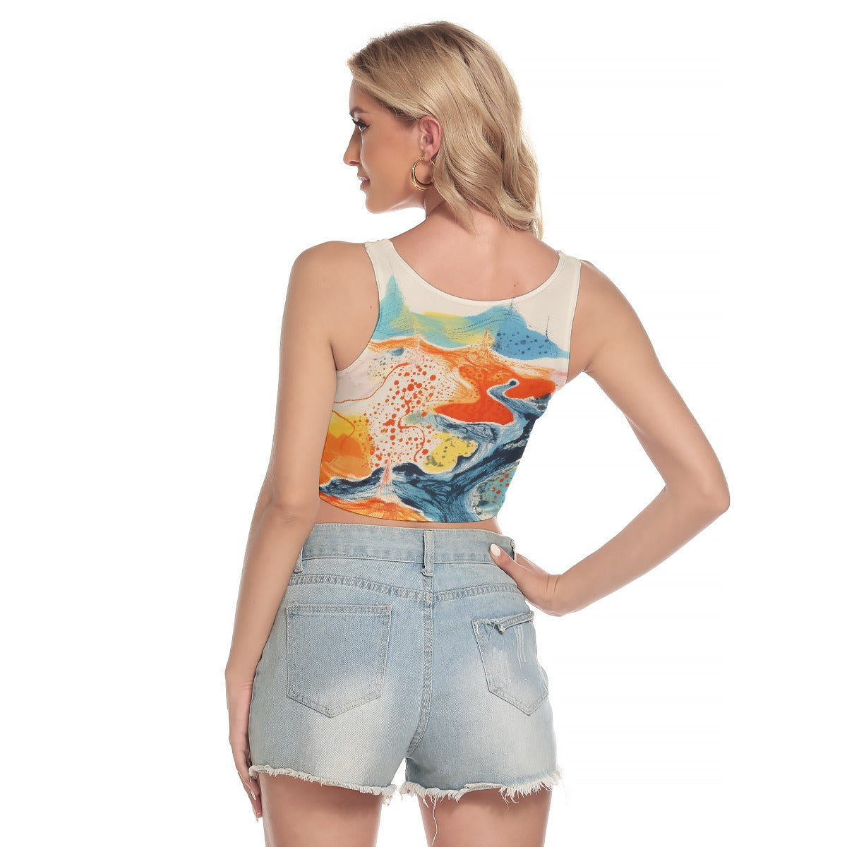All-Over Print Women's Sport Crop Tank Top