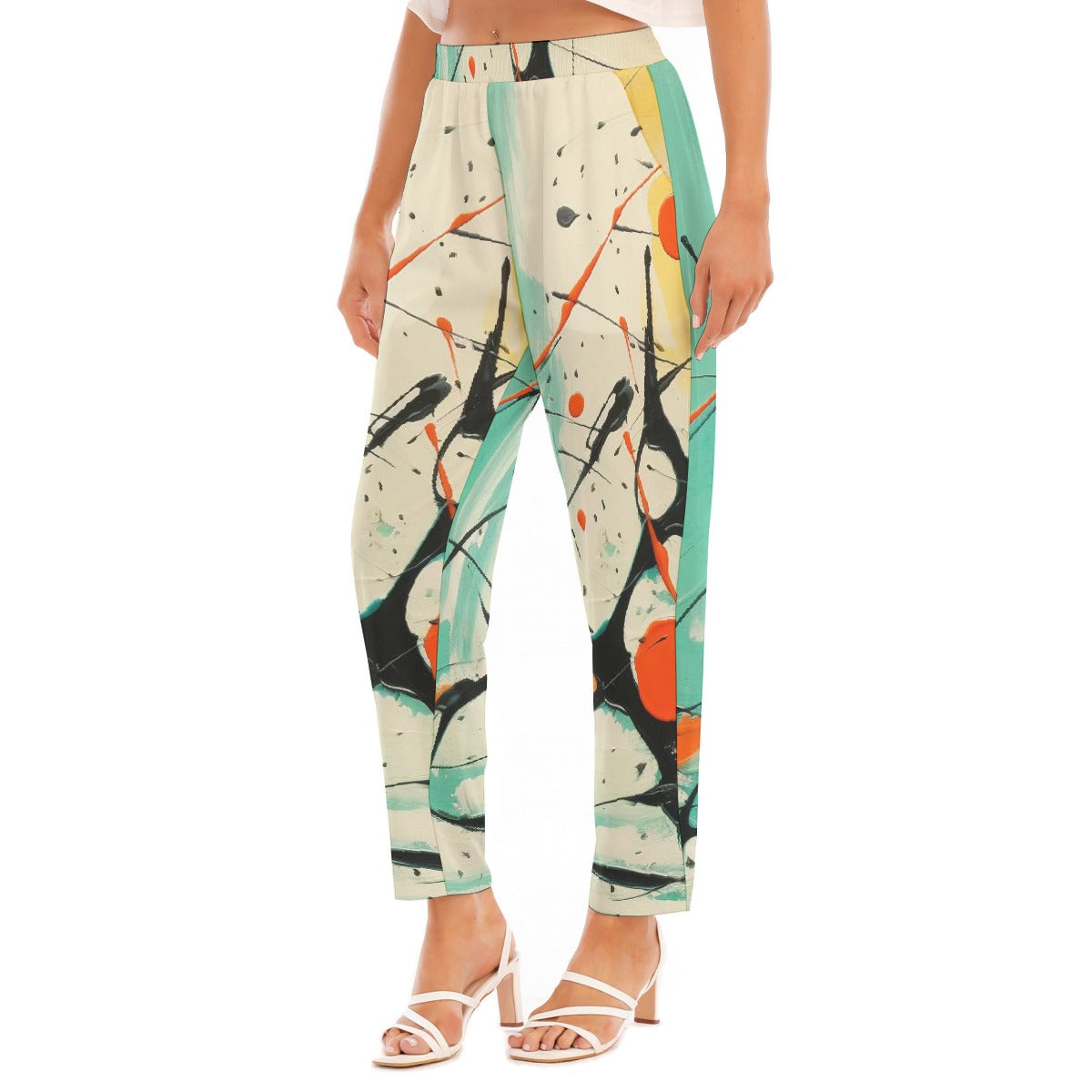 All-Over Print Women's Loose Straight-leg Pants