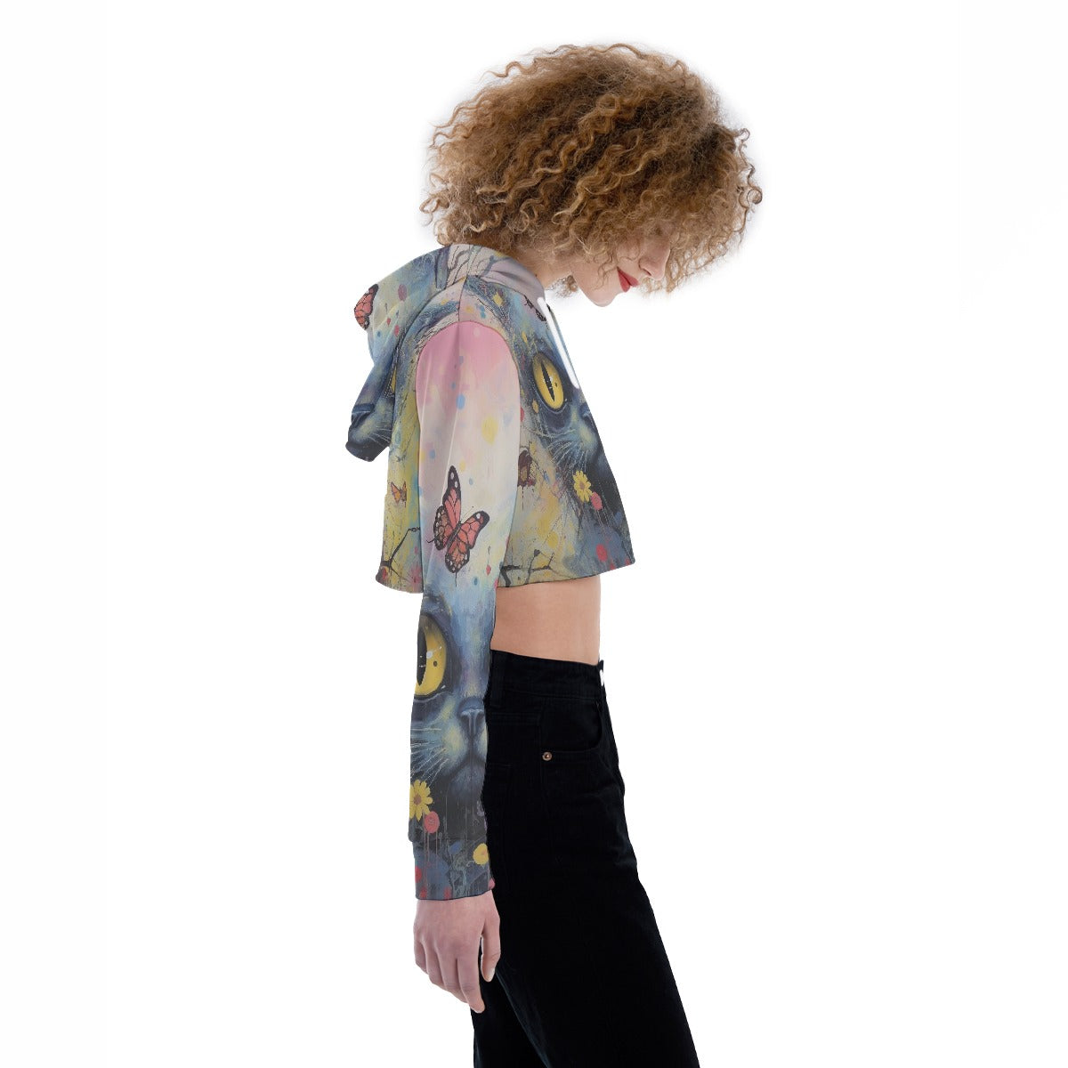 All-Over Print Women's Crop Top Hoodie
