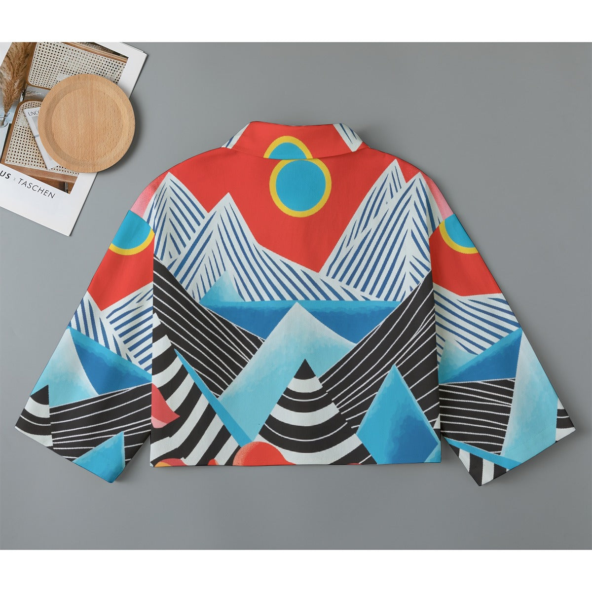 All-Over Print Women's Cropped Jacket | 245GSM Cotton