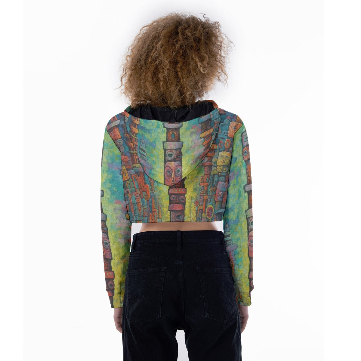 All-Over Print Women's Crop Top Hoodie