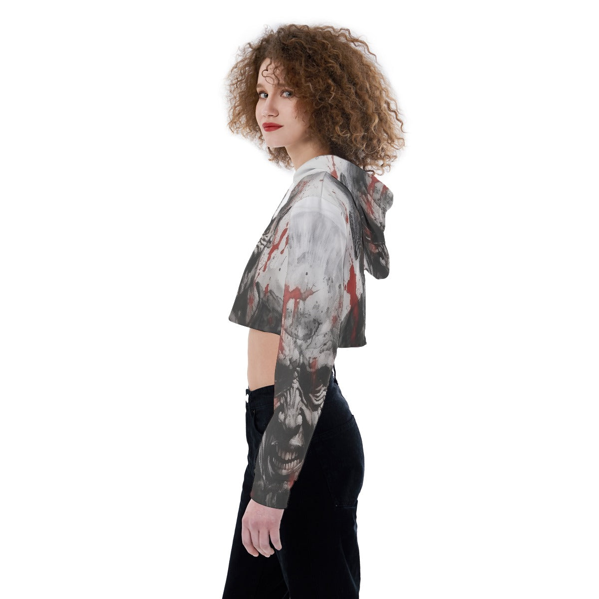 All-Over Print Women's Crop Top Hoodie
